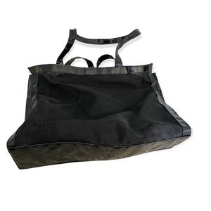Black tote, mesh on one side